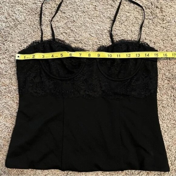 CAMI NYC Women's Darlene Lace Corset Cami Tank Top IN Black Sz L - Picture 7 of 13